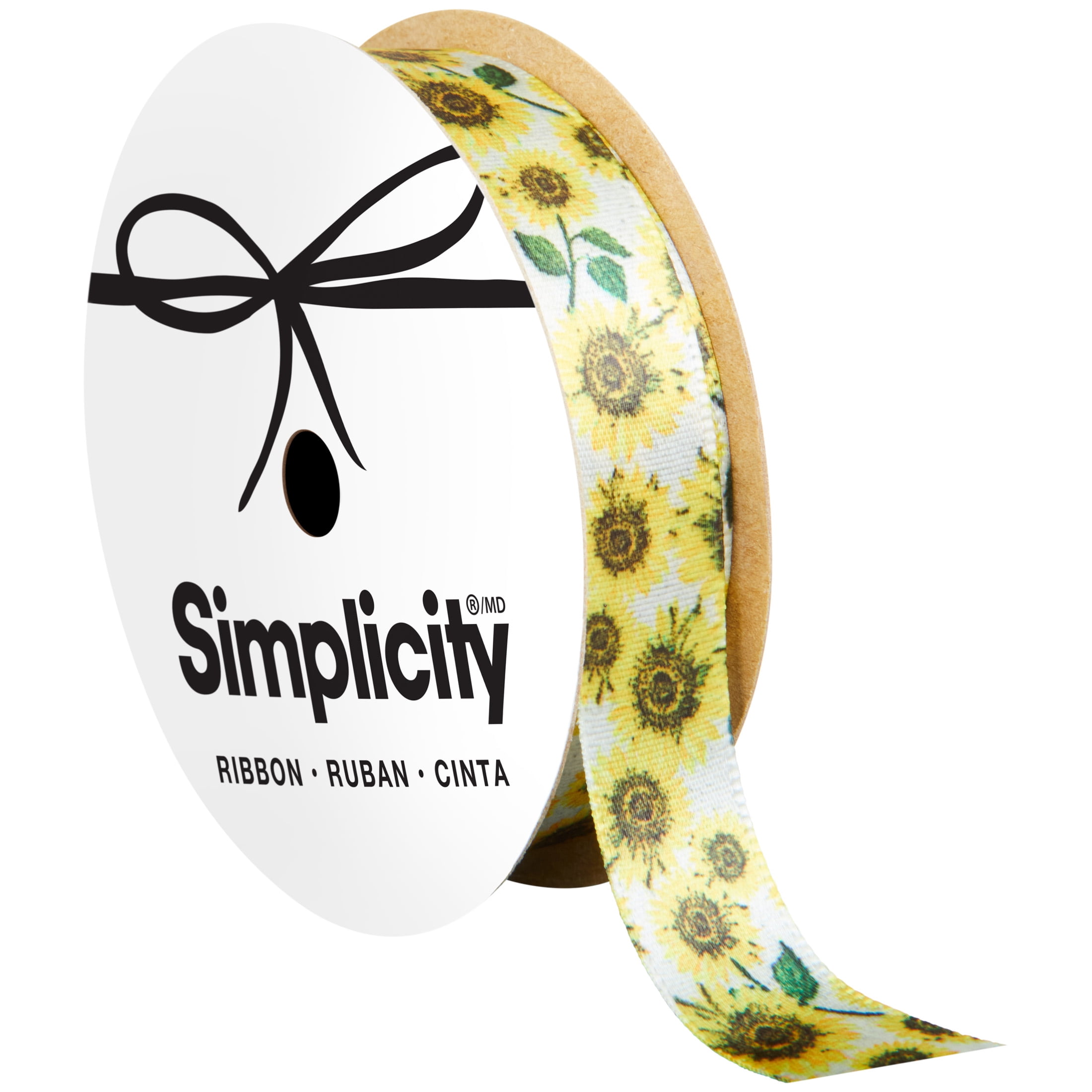 Offray single face satin leaf cream 5/8 inch x 9ft ribbon for sewing, crafts and gifting