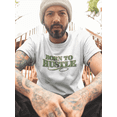 thumbnail image 1 of OFFROXBURY Born to Hustle Unisex T-Shirt | Motivational Graphic Tee | Hustle Mindset Streetwear (US, Alpha, Large, Regular, Regular, White), 1 of 4