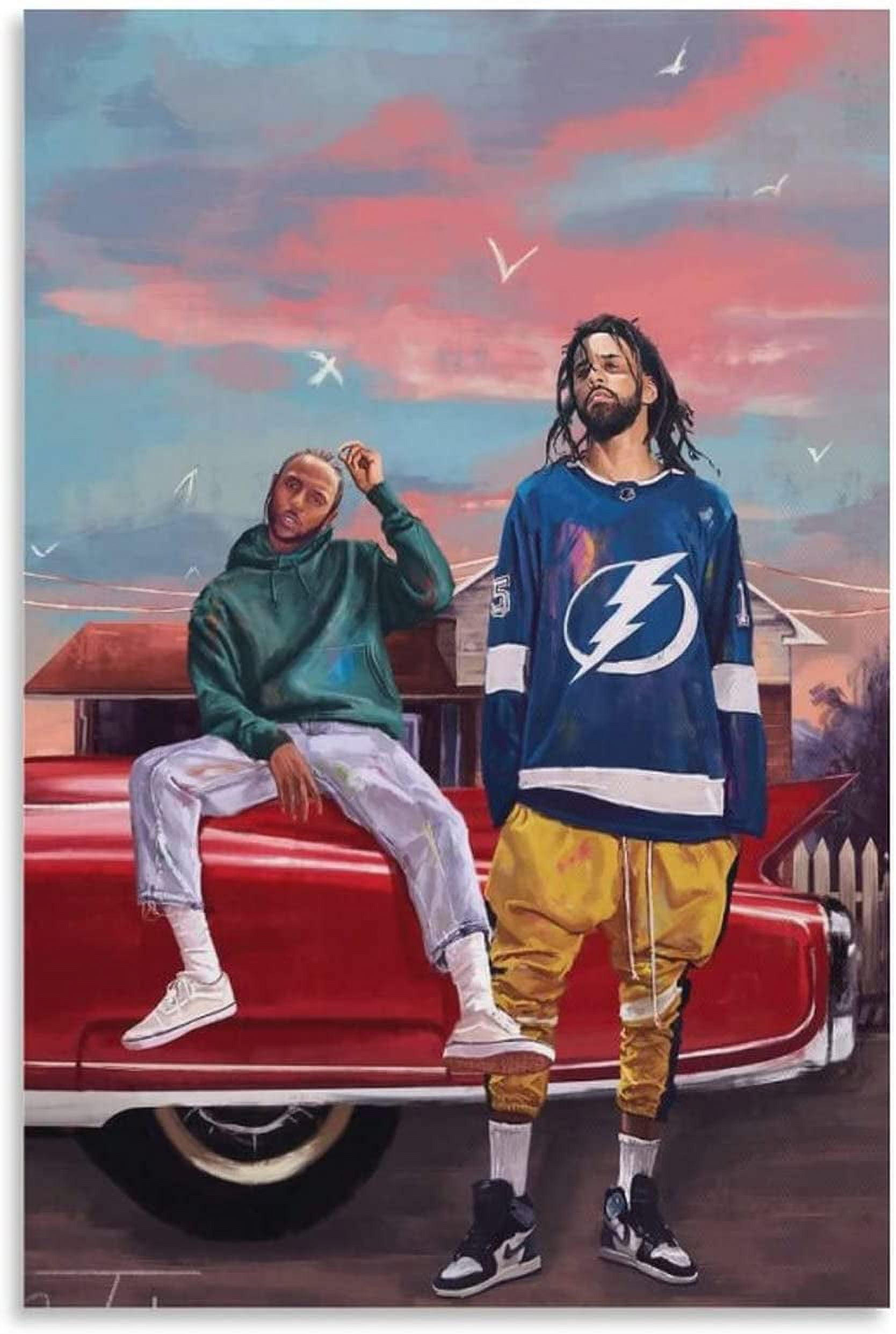 OFITIN Rapper Poster JCole Kendrick Poster Lamar Poster for Room