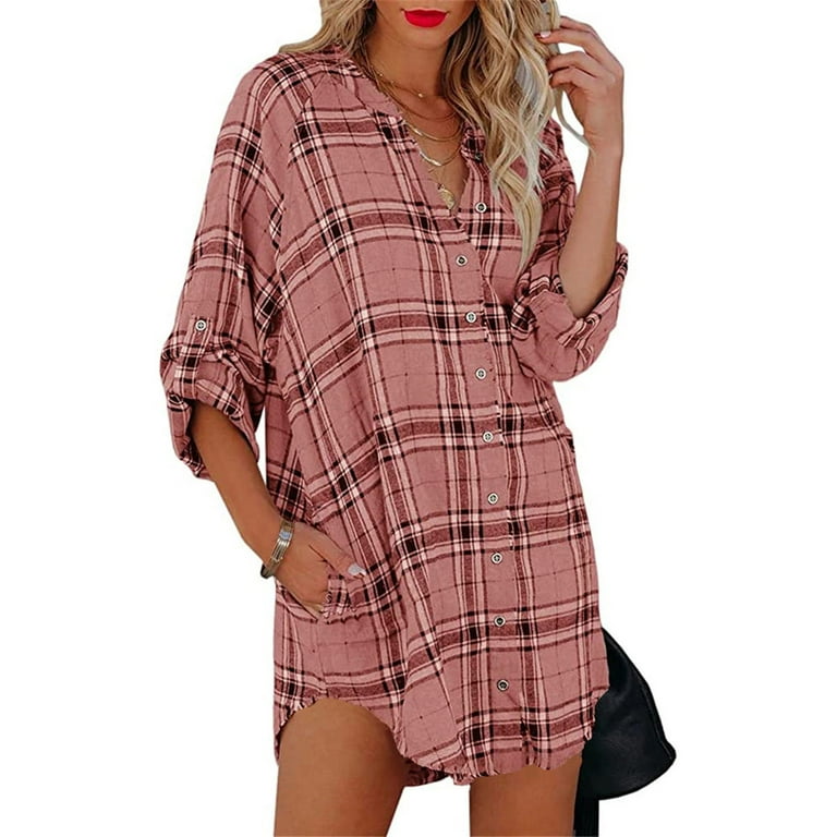 Women's high 2025 low shirt dress
