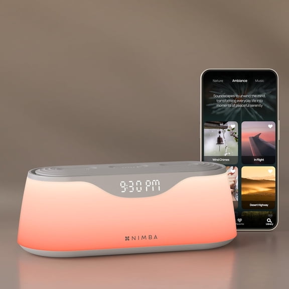 OFLO Sunrise Alarm Clock with 35 Expertly Tuned Soundscapes & 6 Natural Light Modes - Light Therapy Wake-Up Clock for Heavy Sleepers, App Control Bedside Sound Machine with Soothing White Noise