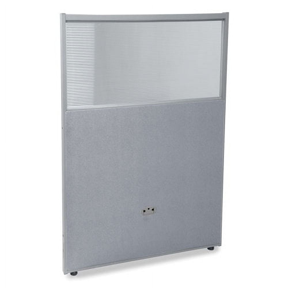 OFM RiZe Series Model PG4760 47" x 60" Vinyl Panel with Polycarbonate, Gray with Gray Frame