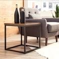 thumbnail image 1 of OFM 161-ST200-BK-WNT 161 Collection Industrial Modern Wood Top & Metal Frame Side Table - Black & Walnut, 1 of 16