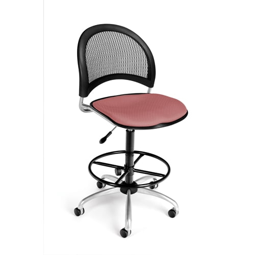 OFM 336-DK-2208 Moon Swivel Chair With Drafting Kit - Coral
