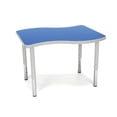 thumbnail image 1 of OFM Adapt Series Small Wave Student Table - 18-26? Height Adjustable Desk , Blue (WAVE-S-SL), 1 of 5
