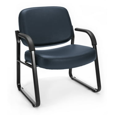OFM Big and Tall Guest and Reception Chair with Arms, in Navy (407-VAM-605)
