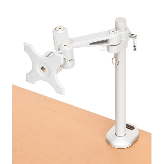 OFM Bolt Mounted Single Monitor Desk Arm Support, Silver