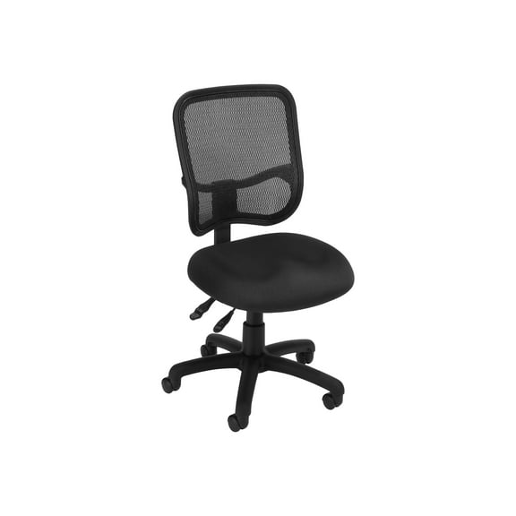 OFM Comfort Series Ergonomic Mesh Mid Back Armless Task Chair, in Black (130-A05)