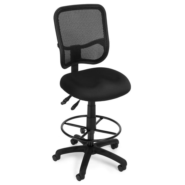 OFM Comfort Series Ergonomic Mesh Swivel Armless Task Chair with