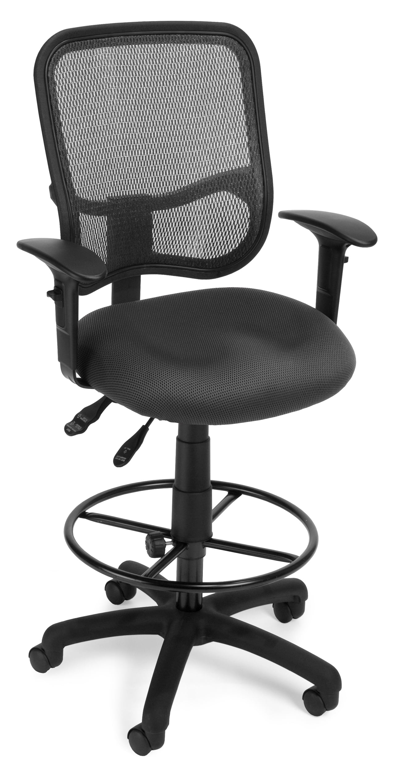 OFM Comfort Series Ergonomic Mesh Swivel Task Chair with Arms and
