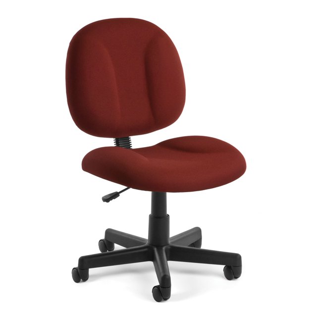 OFM Comfort Series Model 105 Armless Task Office Chair, Wine