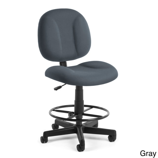 OFM Comfort Series Model 105-DK Fabric Armless Mid-Back Task Chair with Drafting Kit, Teal