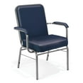 thumbnail image 1 of Big and Tall Anti-Microbial Vinyl Stack Chair with Arms, Navy, 1 of 2