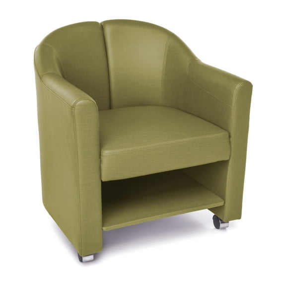 OFM Contour Series Mobile Guest Club Chair in Leaf