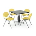 thumbnail image 1 of ofm pkg-brk-022-0010 breakroom package, gray nebula table/lemon yellow chair, 1 of 5
