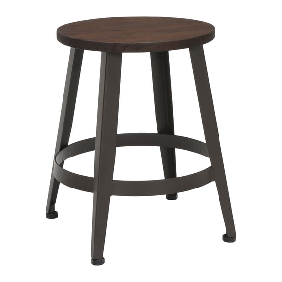 OFM Core Collection Edge Series 18" Table Height Metal Stool, in Walnut (33918W-WLT)