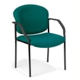 thumbnail image 1 of OFM Deluxe Round Back Guest Stacking Chair with Arms in Teal, 1 of 2