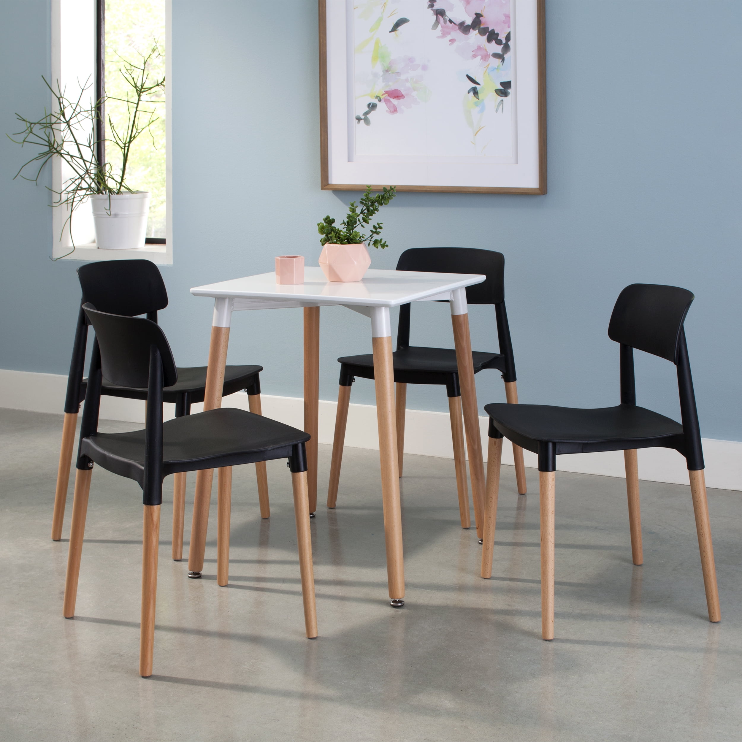 OFM Dining Chair, Set of 4, Black