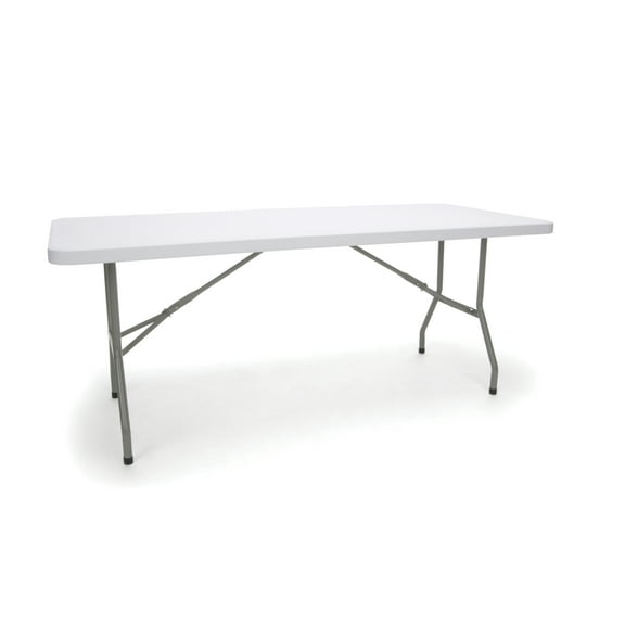 OFM ESS-5072-WHT Blow Molded Folding Utility Table, 30 x 72 in.