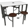 thumbnail image 1 of OFM Endure Series Model 9004 Standing Height 4 Seat Table, White Dry-Erase Top with Walnut Seats, 1 of 7
