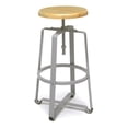 thumbnail image 1 of OFM Endure Series Model 920 Stationary Tall Stool, Maple Wood with Silver Frame, 1 of 2