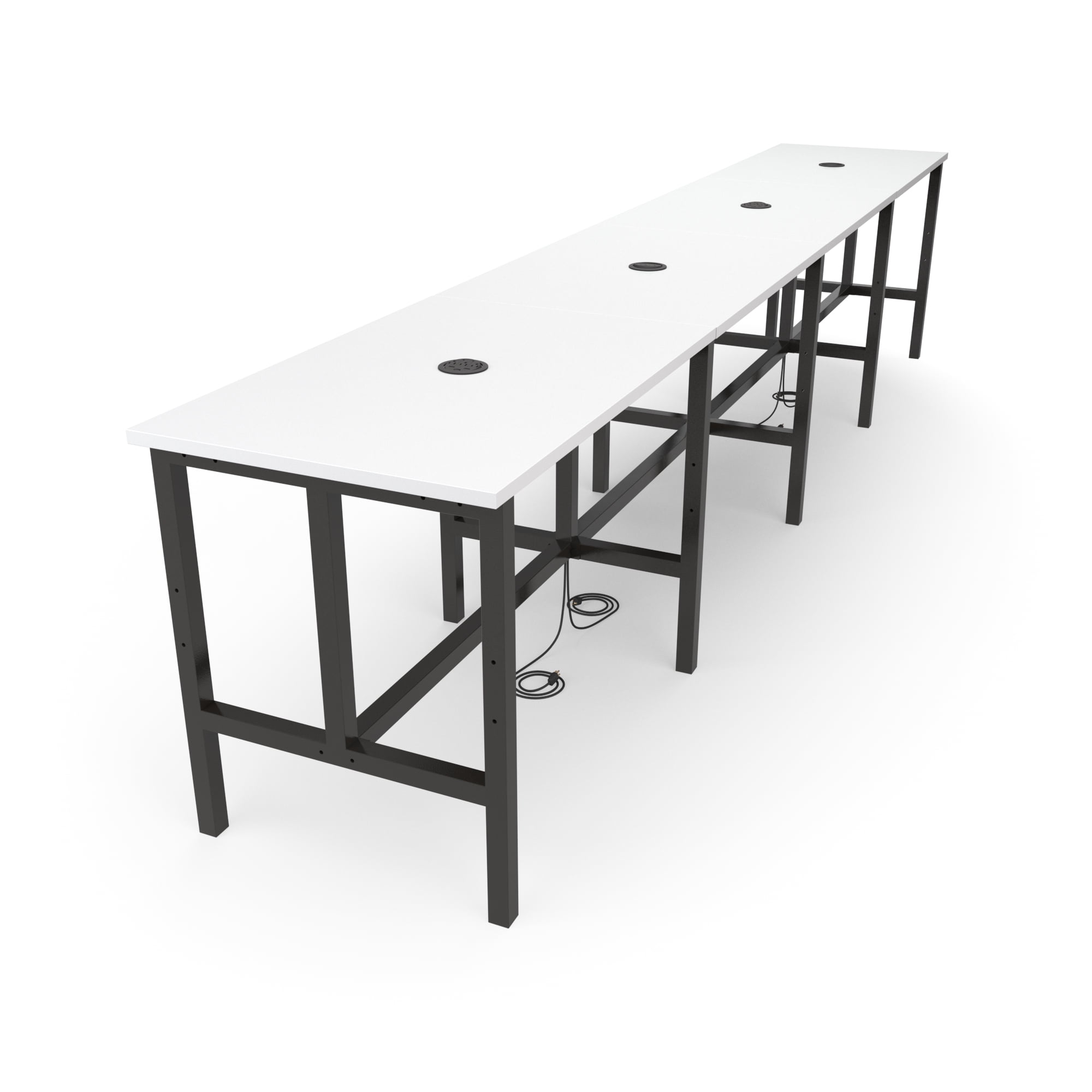 OFM Endure Series Standing Height Table Only, White Dry-Erase Top with Dark Vein Frame (9016-T-WHT)