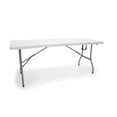 thumbnail image 1 of OFM ESSENTIALS BLOW MOLDED FOLDED TABLE 30X72 WHT - Essentials by OFM 6ft Center-folding Table, White Blow Molded Plastic Top, 1 of 5