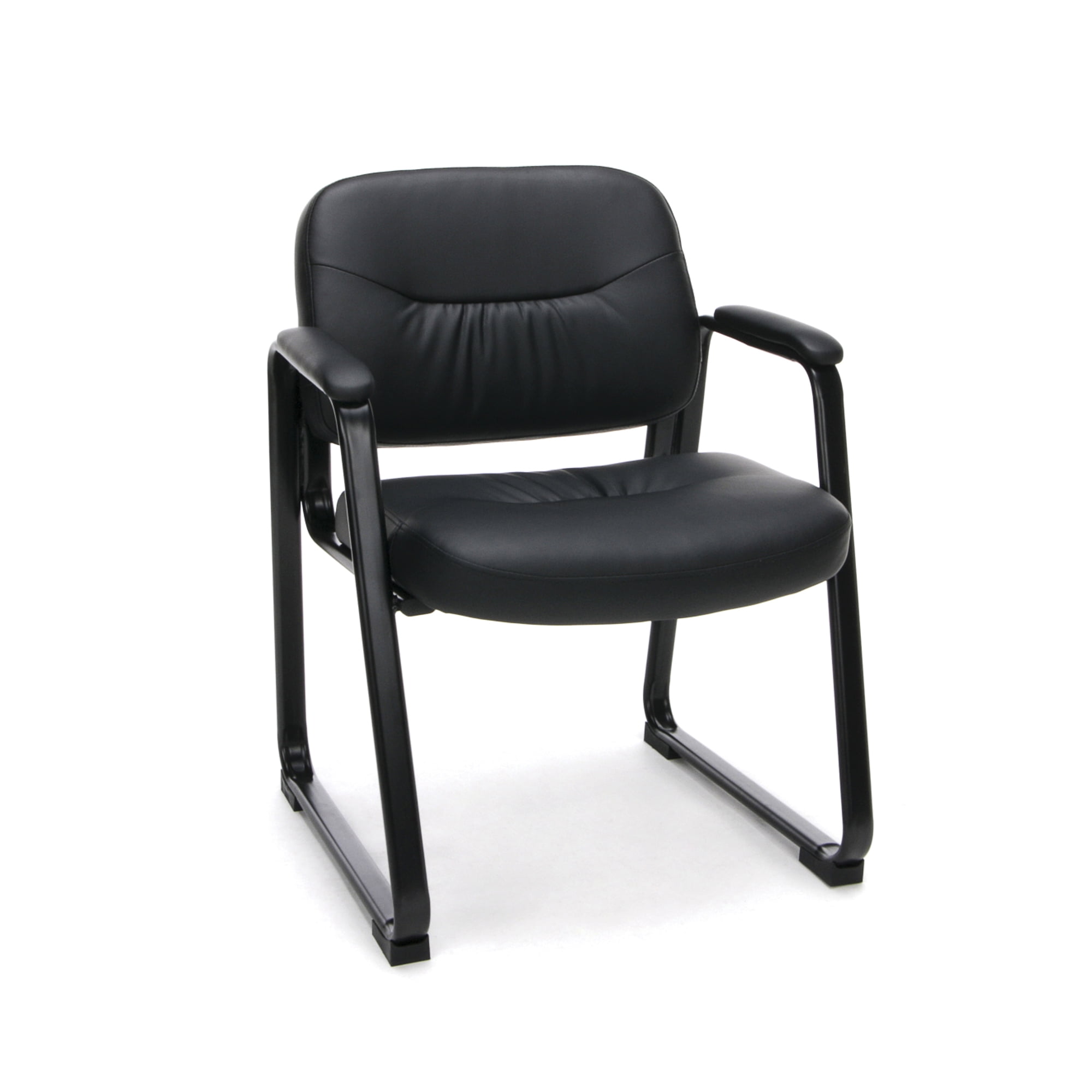 OFM Essentials Collection Bonded Leather Executive Side Chair with Sled ...