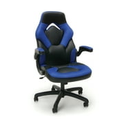 OFM Essentials Collection Racing Style Bonded Leather Gaming Chair, in Blue