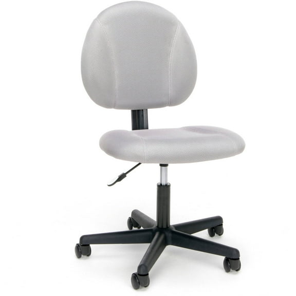 OFM Essentials Swivel Mesh Upholstered Task Stool, Black