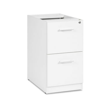 OFM Fulcrum Series Locking Pedestal, 2-Drawer Filing Cabinet, White (CL-FF-WHT)
