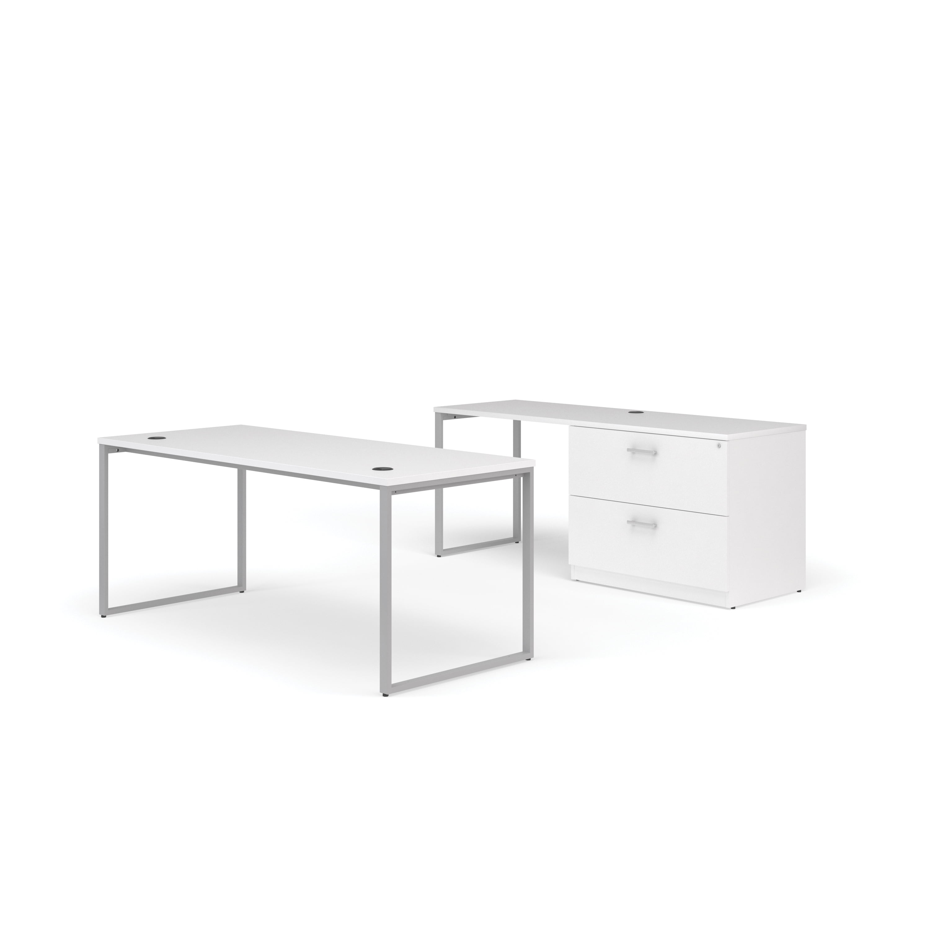 OFM Fulcrum Series Office Furniture Set, 72" Table Desk, 72" Credenza