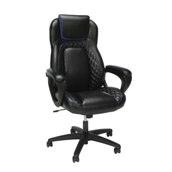 OFM High Back & Lumbar Support Swivel Gaming Chair, Black