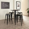 thumbnail image 1 of The OFM 161 Collection Industrial Modern 30" Backless Metal Bar Stools, 4 Pack, require no assembly, are stackable, and provide a roomy 15 square inches of seating surface. These counter height..., 1 of 18