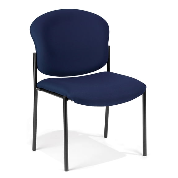OFM Manor Series Model 408 Fabric Armless Guest and Reception Chair, Navy