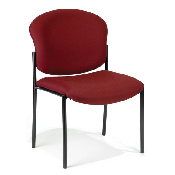 OFM Manor Series Model 408 Fabric Armless Guest and Reception Chair, Wine