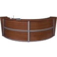 thumbnail image 1 of OFM Marque Series Model 55292 Double Unit Reception Desk Station, Cherry with Silver Frame, 1 of 3