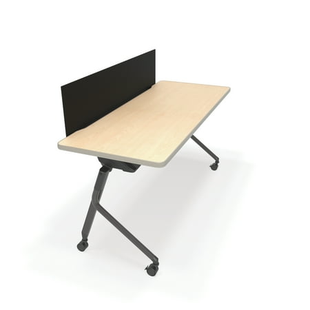 OFM Mesa Series Model 66153 Nesting Training Table and Desk with Privacy Panel, 23.50" x 59", Maple