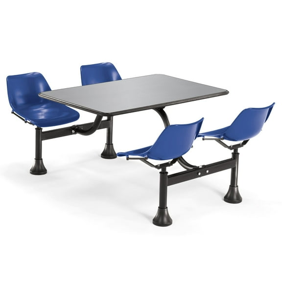 OFM Model 1004 48L x 24W in. Stainless Steel Commercial Dining Table and Chairs