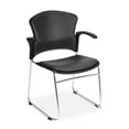 thumbnail image 1 of OFM Model 310-VAM-A Multi-Use Stack Chair with Arms, Anti-Microbial/Anti-Bacterial Vinyl Seat and Back, Charcoal, Pack of 4, 1 of 1