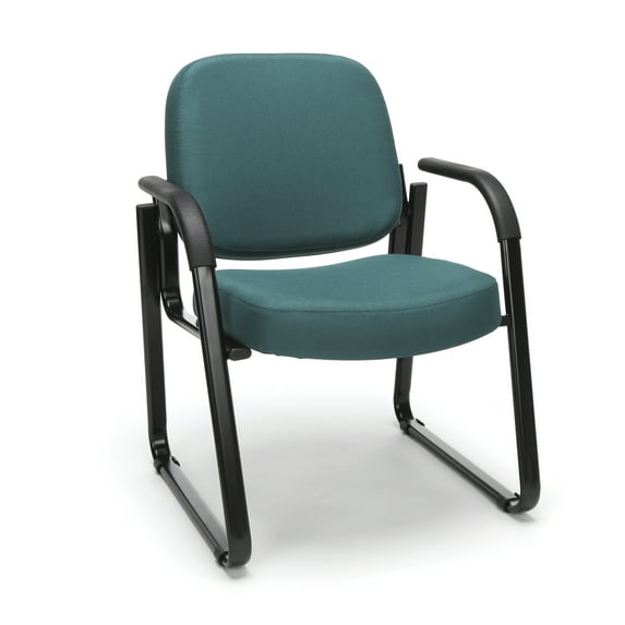 OFM Model 403 Fabric Guest and Reception Chair with Arms and Extra Thick Cushion, Teal
