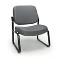 thumbnail image 1 of OFM Model 409 Big and Tall Fabric Armless Guest and Reception Waiting Room Chair, Gray, 1 of 4