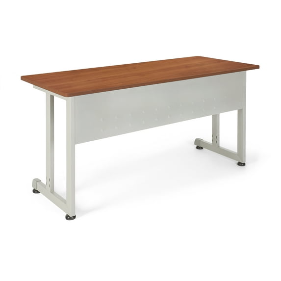 OFM Model 55142 24" x 55" Modular Utility and Training Table, Cherry with Silver Frame