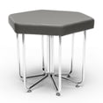 thumbnail image 1 of OFM Hex Series Model 66 Vinyl Hexagon Stool, Slate with Chrome Frame, 1 of 2