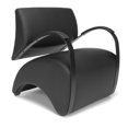 thumbnail image 1 of OFM Model 841 Recoil Lounge Chair with Polyurethane Seat and Back, Black, 1 of 2