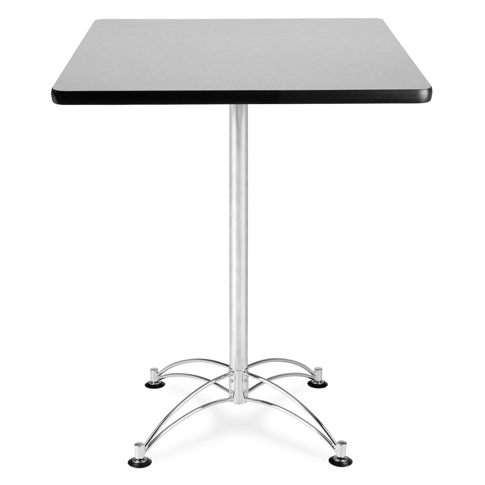 OFM Model CCLT24SQ 24" Square Cafe Height Table, Gray Nebula with Chrome Base