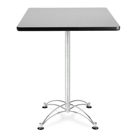 OFM Model CCLT30SQ 30" Square Cafe Height Table, Gray Nebula with Chrome Base