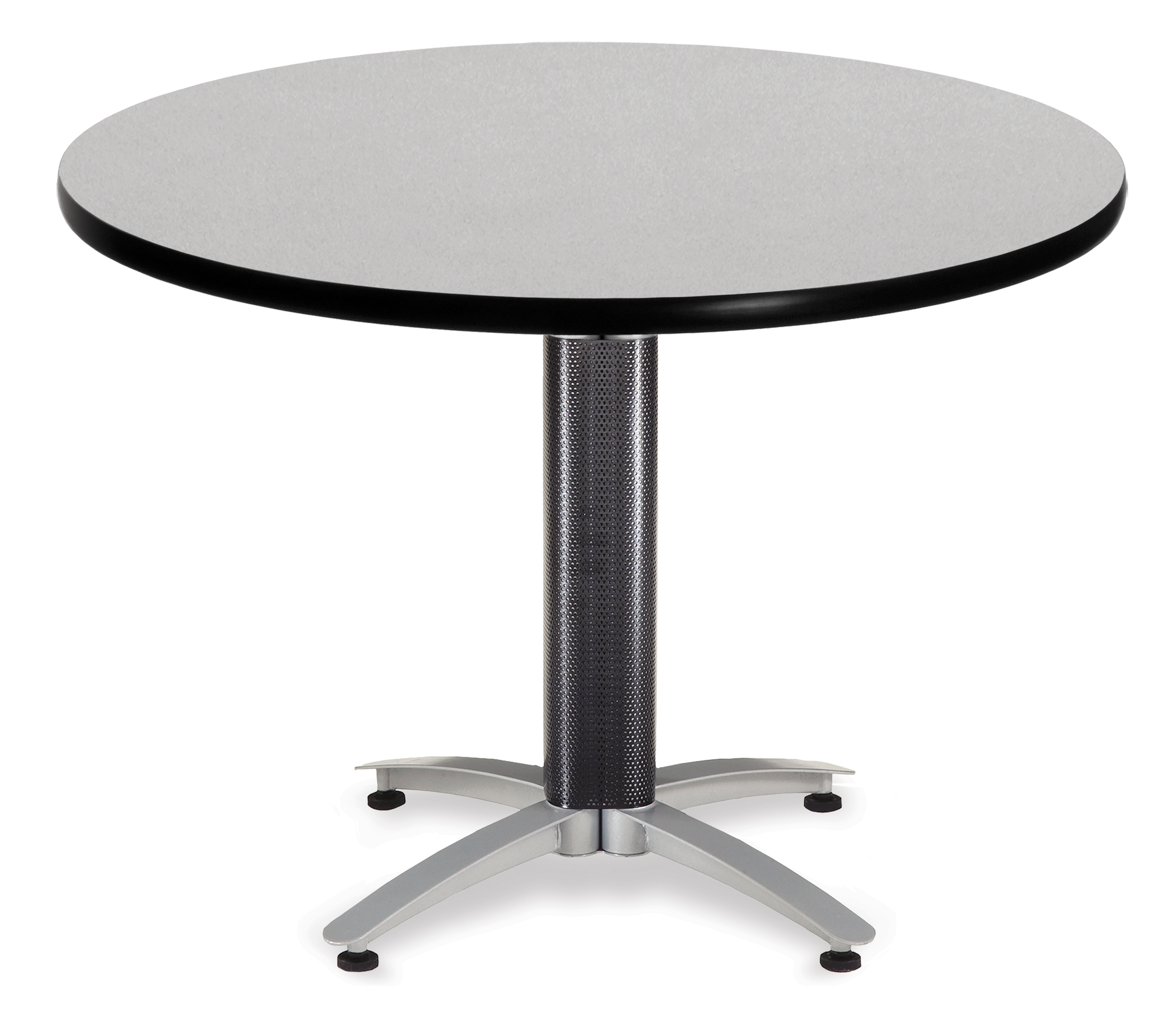 OFM Model MT42RD 42" Multi-Purpose Round Table with Metal Mesh Base, Gray Nebula