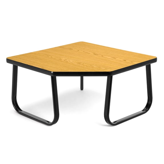 OFM Model TABLE3030 30" Corner Table with Sled Base, Oak