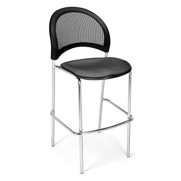 OFM Moon 31.25" Fabric Bar Stool in Slate Gray (Set of 2)